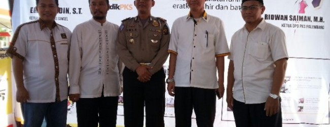 Wadirlantas Polda Sumsel Sambangi Posko PKS