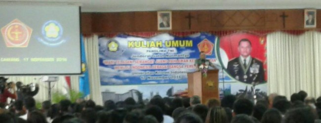 Panglima TNI Beri Kuliah Umum di UKI