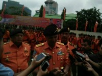 Kepala Basarnas Marsekal Madya TNI M. Syaugi, S.Sos., M.M, beserta jajaran Basarnas, TNI, POLRI, Jakarta Rescue, Damkar, dan Pramuka, Rabu (27/2), saat acara HUT Basarnas Ke-46 yang mengusung tema "Melalui Peringatan Hut Ke-46 Basarnas Tahun 2018 Kita Tingkatkan Profesionalitas dan Sinergitas Dalam Mewujudkan Penyelenggara Pencarian dan Pertolongan Secara Cepat, Tepat, Aman, Terpadu, dan Terkoordinasi", di Kantor Basarnas, Jalan Angkasa Blok B.15 KAV 2-3, Kemayoran, Jakarta Pusat