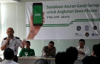 Grab Gelar Sosialisasi Aturan Ganjil Genap untuk Angkutan Sewa Khusus (ASK) Bagi Mitra Pengemudinya