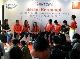 McDonald’s Indonesia dan Air Mineral Prim-a Beri Apresiasi untuk Atlet Renang Asian Para Games 2018