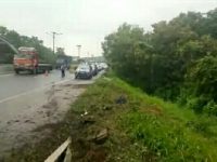 Bus Arimbi Jurusan Bandung- Merak Masuk Jurang di Tol Cipularang