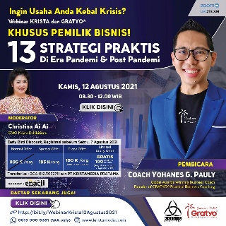 Webinar : 13 Strategi Praktis di Era Pandemi & Post Pandemi