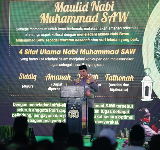 Peringati Maulid Nabi Muhammad SAW, Kapolri: Sinergitas Elemen Bangsa Wujudkan Persatuan