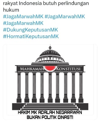 Viral Hastagg di Twitter Dukungan Keputusan MK #JagaMarwahMK