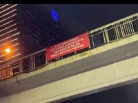 May Day 2024 Ditemukan Spanduk Misterius Sepanjang Jalan Gatot Subroto