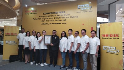 MR. D.I.Y. Catatkan Rekor MURI Pelatihan Digitalisasi Diikuti 1.106 UMKM dan 38 Provinsi