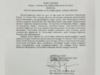 Stop Penyalahgunaan Wewenang Jabatan Ketua BEM, UI Keluarkan SE