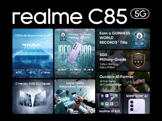 realme C85 5G Hadir Sebagai Jawaban Produktivitas di Tahun Baru: Kombinasi Koneksi 5G Tercepat dan Durabilitas Ultra