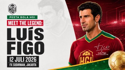 Legenda Sepak Bola Dunia Luís Figo Bakal Meriahkan Puncak Pesta Bola HGI 2026